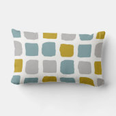 Coussin turquoise Retro Boy avec nom (Verso)