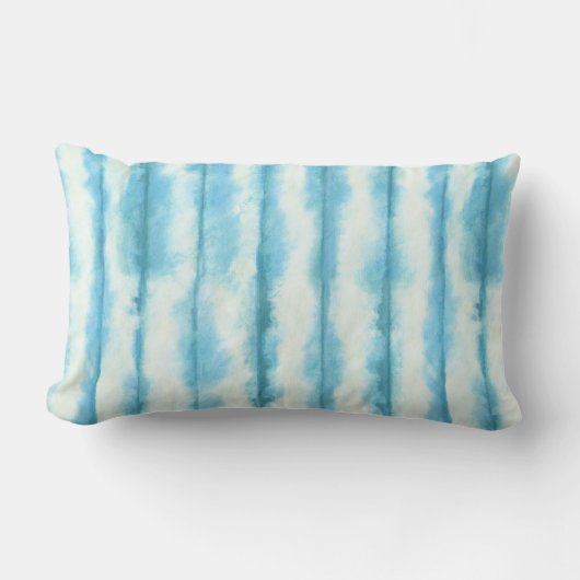 Coussin Turquoise Shibori Tie Dye  (Recto)
