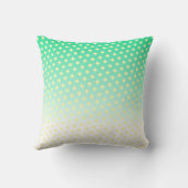 Coussin Turquoise Vert Blanc Jaune Diamants (Verso)