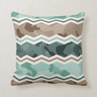 Coussin Turquoise vert, Robins bleu oeuf & Camo Brown Chev