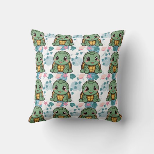 Coussin Turtle Cute Kawaii (Verso)