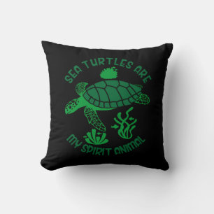 Coussin Turtle Lover Les tortues marines sont mon esprit