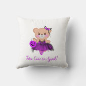 Coussin Tutu Cute to Spook ! Sorcière Ours Teddy Ballerina (Verso)