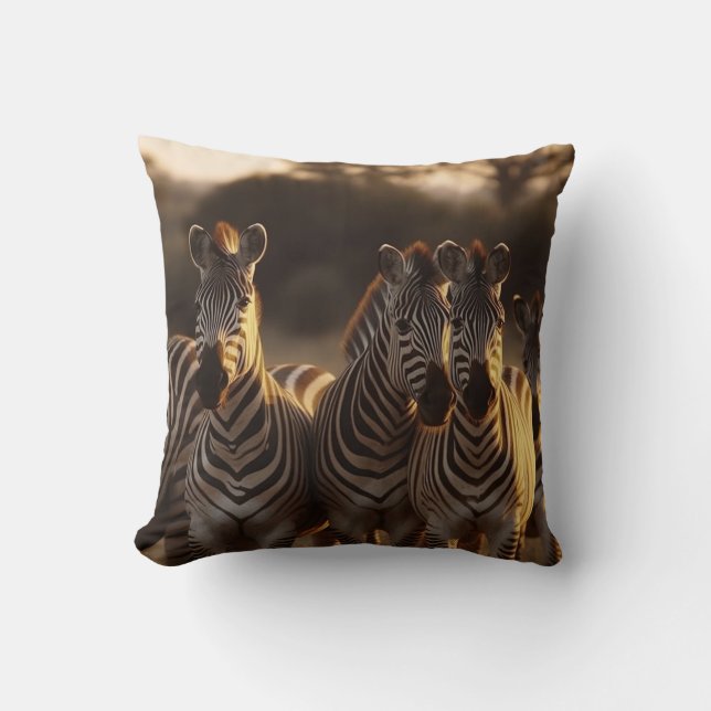 Coussin Twilight Stripes : Famille Zebra (Recto)