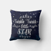 Coussin Twinkle Little Star Baby Shower Bleu Doré Starry (Verso)