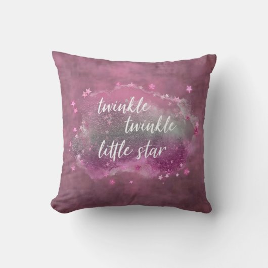 Coussin Twinkle Little Star | Vert menthe rose gras (Recto)