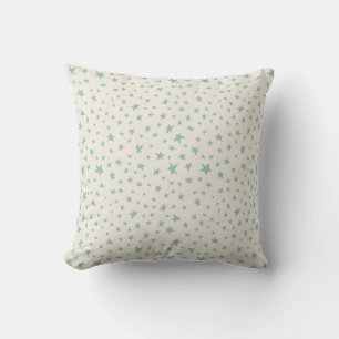 Coussin Twinkle Stars sarcelle et crème poussiéreuses