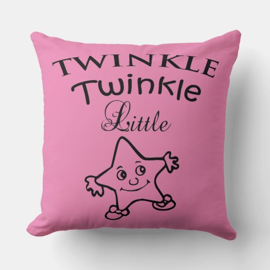 Coussin Twinkle Twinkle Little Star Throw Oreiller, Nurser (Recto)