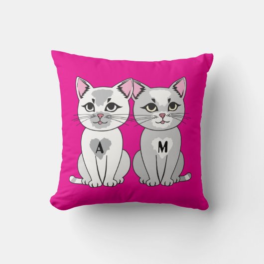 Coussin Twins cat (Recto)