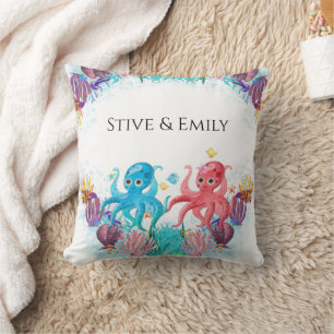 Coussin Twins Ocean Colorful Baby’s Octopus Lancer Oreille