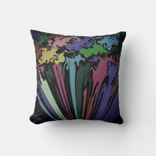 Coussin Twirl coloré Abstrait / Pinched / Fog /