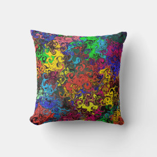 Coussin Twirlers colorés Abstraits /