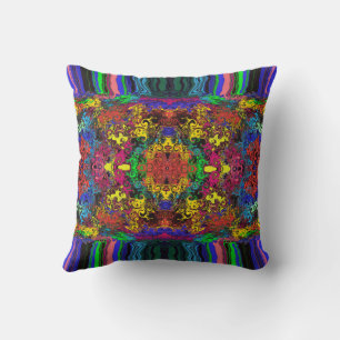 Coussin Twirlers colorés Abstraits broyés / Miroir /