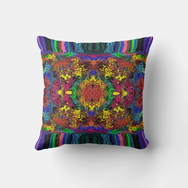 Coussin Twirlers colorés Abstraits broyés / Miroir / (Verso)