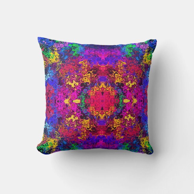 Coussin Twirlers colorés Abstraits / Miroir / Miami / (Recto)