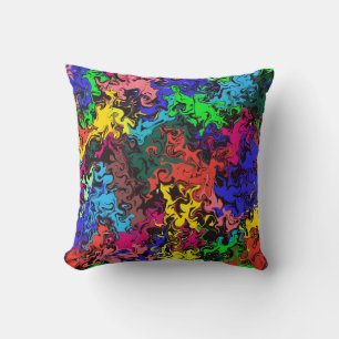 Coussin Twirly coloré Abstrait /