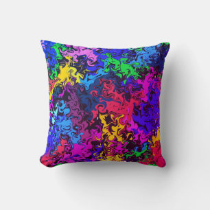 Coussin Twirly coloré Abstrait / Miami /
