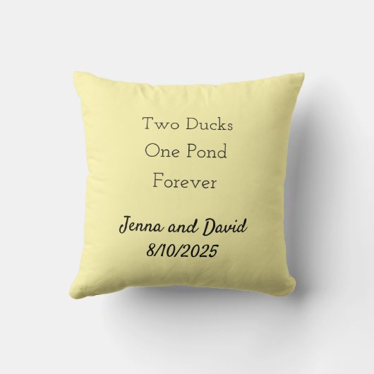 Coussin Two Ducks, One Pond, Forever (Verso)