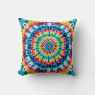 Coussin Tye-Dye Psychédélique Carré Salon ou Chambre