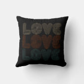 Coussin Type d'amour rétro simple Valentine Throw Pillow (Verso)