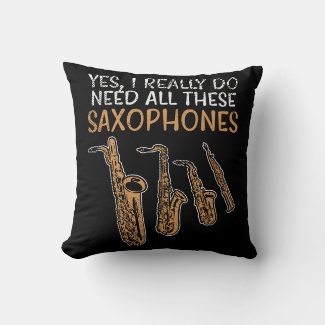 Coussin Types de saxophone (Recto)