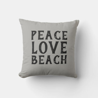 Coussin typo PEACE LOVE BEACH |