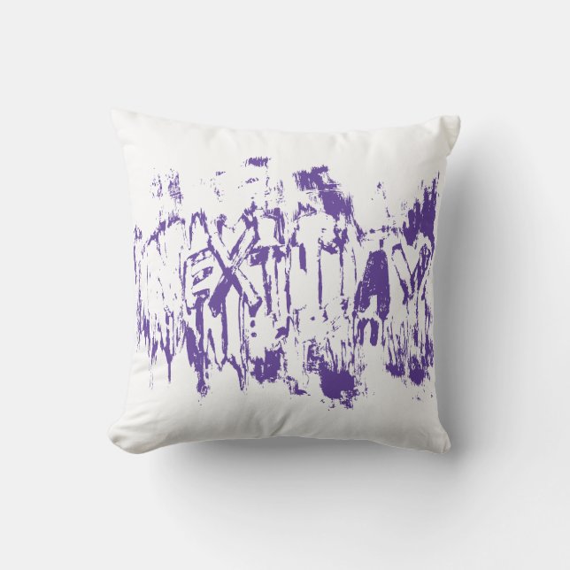 Coussin Typographie Abstraite Pinceau Grunge Nextday Graff (Recto)