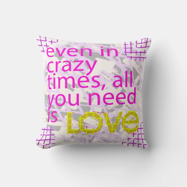 Coussin Typographie Aimer Inspiration (Recto)
