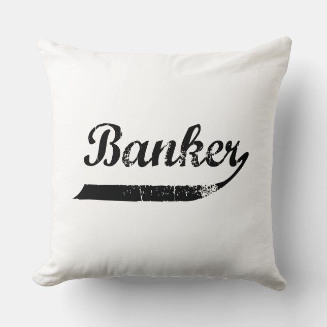 Coussin Typographie banquière (Recto)