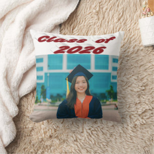 Coussin Typographie bordeaux de la promotion 2026 pour pho