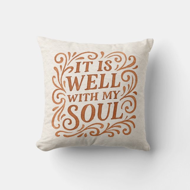 Coussin Typographie C'est Bien Avec Mon Âme (Recto)