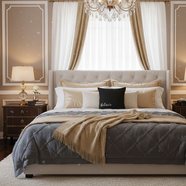 Coussin  Typographie citation motivation élégante  (Créateur téléchargé)