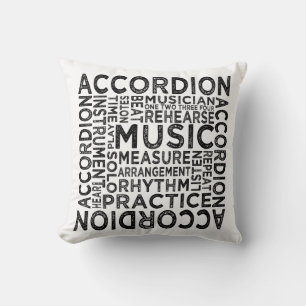 Coussin Typographie d'accordéon