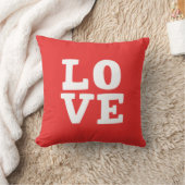 Coussin Typographie de la Saint-Valentin Amour Rouge (Couverture)