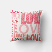 Coussin Typographie de l'amour Saint-Valentin (Verso)