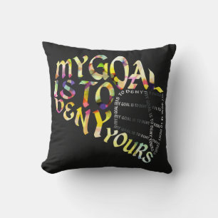 Coussin Typographie de masque de gardien de but de
