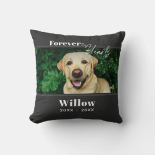 Coussin Typographie de photo de mémorial élégant pour anim