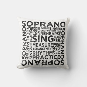 Coussin Typographie de soprano