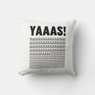 Coussin Typographie de Yaaas