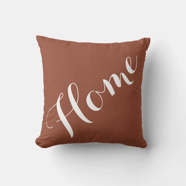Coussin Typographie en terre cuite moderne Accueil (Recto)