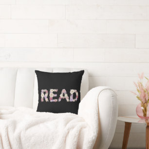 Coussin Typographie florale élégante READ - Botanique past