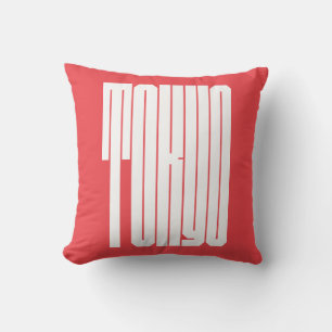 Coussin Typographie gras de la ville de Tokyo