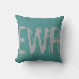 Coussin Typographie Grunge de l'aéroport EWR