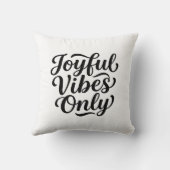 Coussin Typographie Joyeuses Vibrations (Verso)