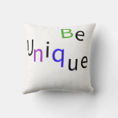 Coussin Typographie minimale moderne Soyez unique (Verso)
