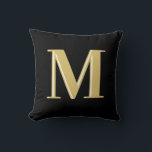 Coussin Typographie moderne des initiales monographiques<br><div class="desc">Mot moderne monographie moderne initiales typographie graphique typographie or noir</div>