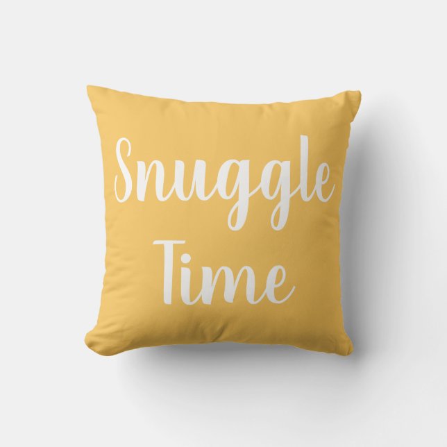 Coussin Typographie moderne Jaune (Recto)