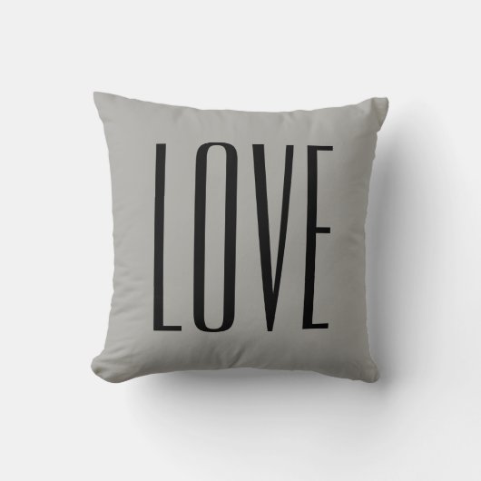 Coussin Typographie moderne Saga Green Love (Recto)