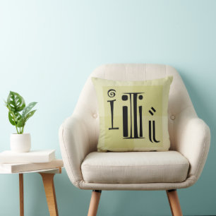 Coussin Typographie moderne tendance Art, Dotting the Is