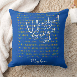 Coussin Typographie Motivative Supérieure De Volleyball Pe